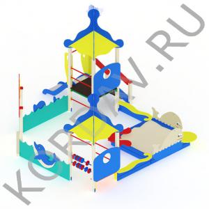 Песочный дворик  морской с горкой МАФ 8.371 (0)