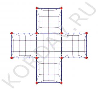 Спортивный комплекс лаз сетка Крест СК 6.632 (1)